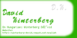 david winterberg business card